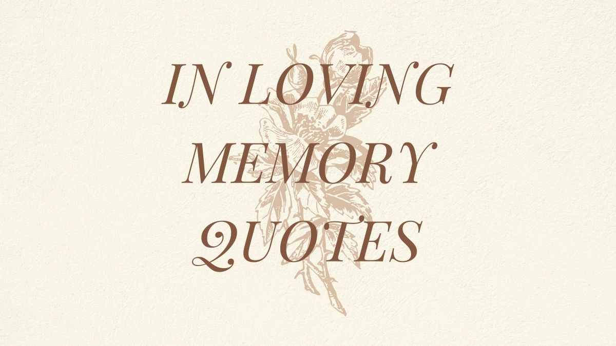 in loving memory words